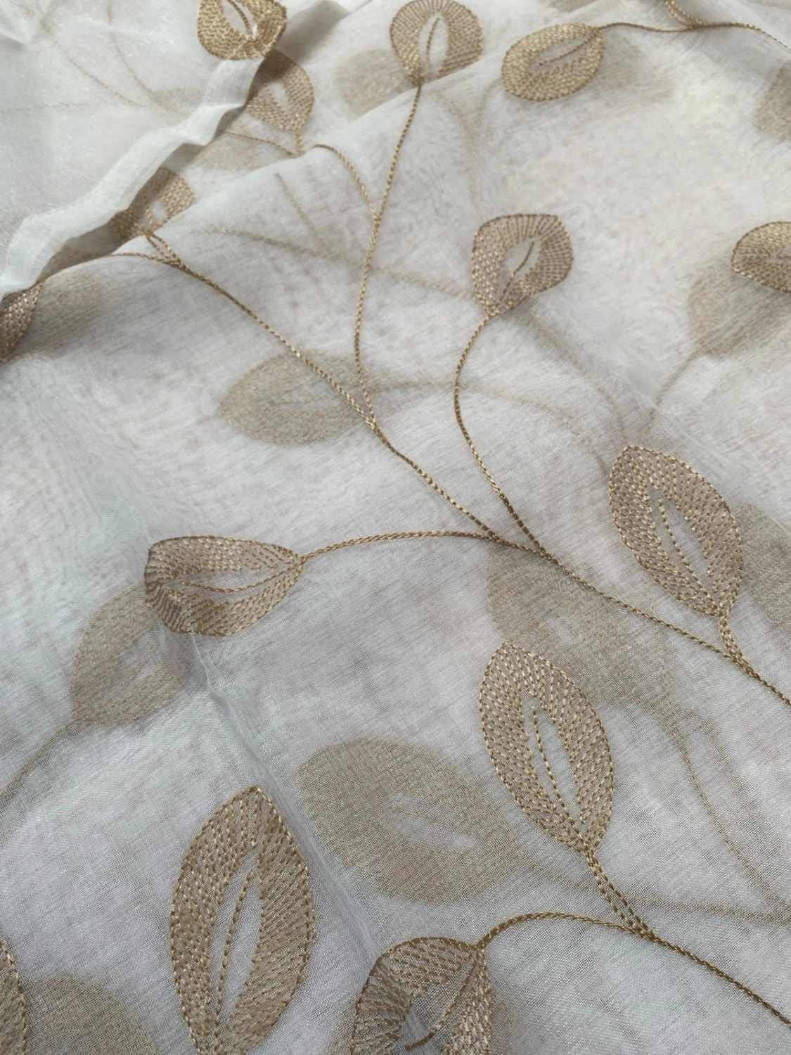 Tende moderne con ricamo foglie