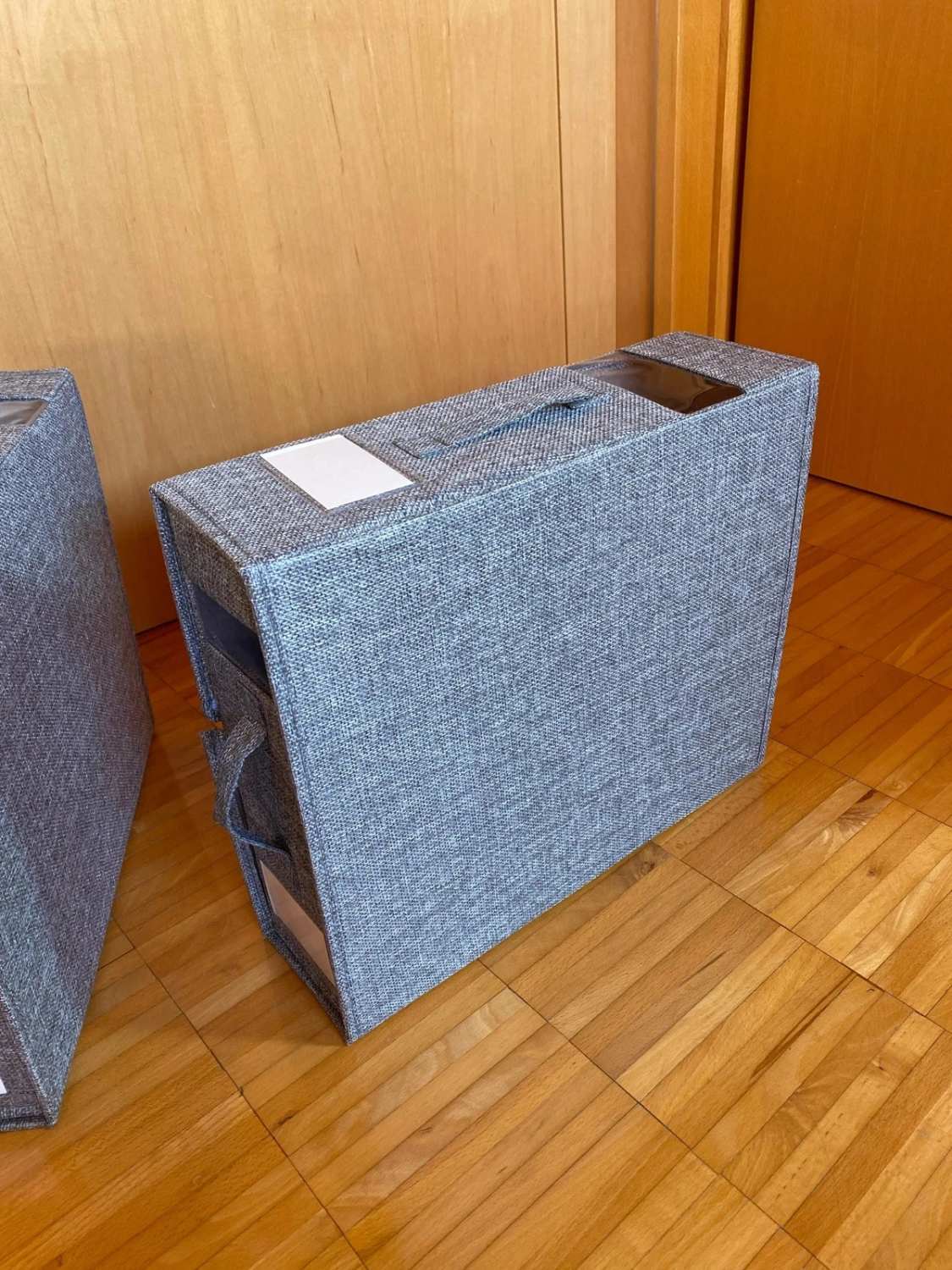 Set 4 scatole porta biancheria pieghevoli sottoletto