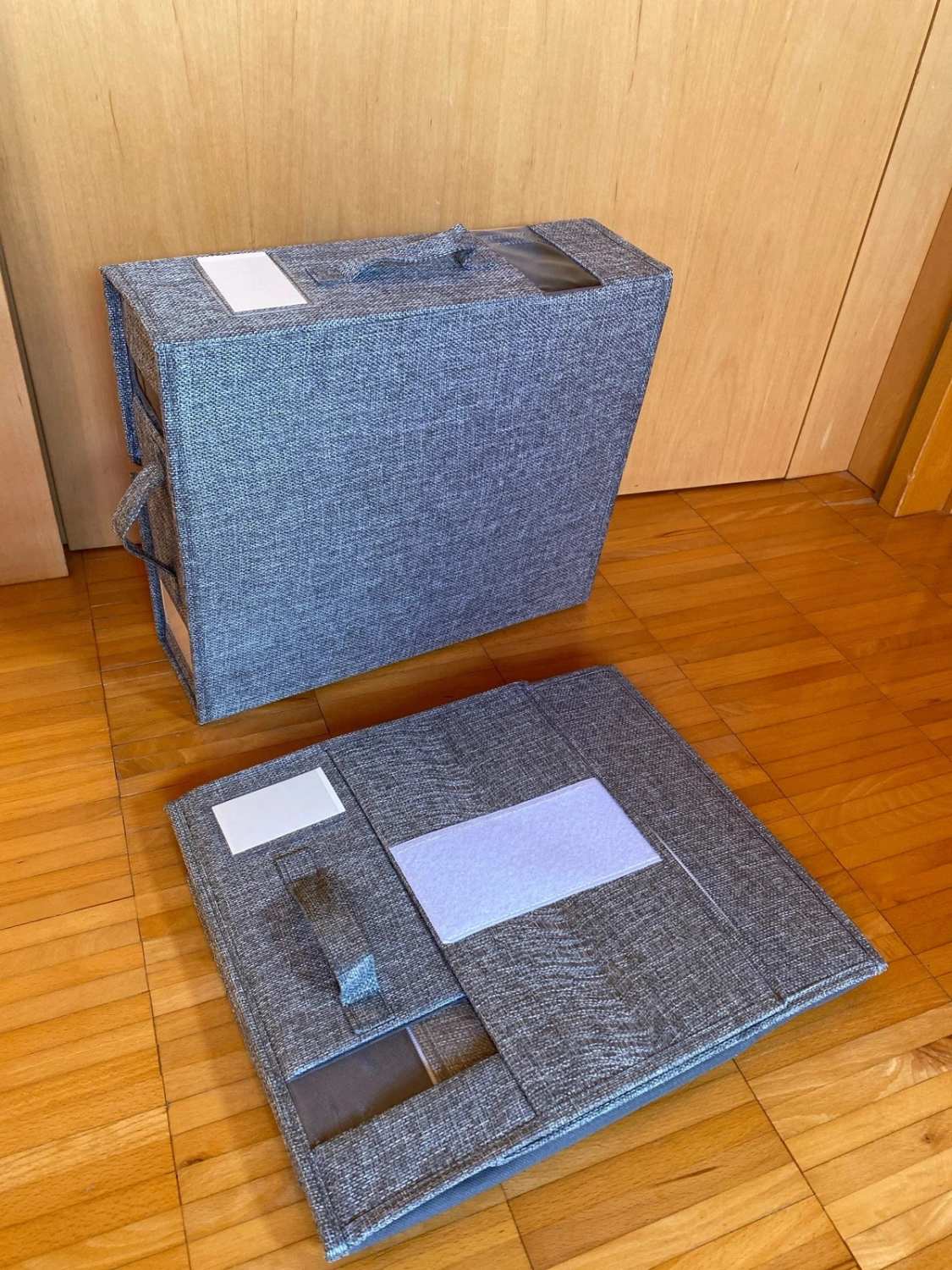 Set 4 scatole porta biancheria pieghevoli sottoletto