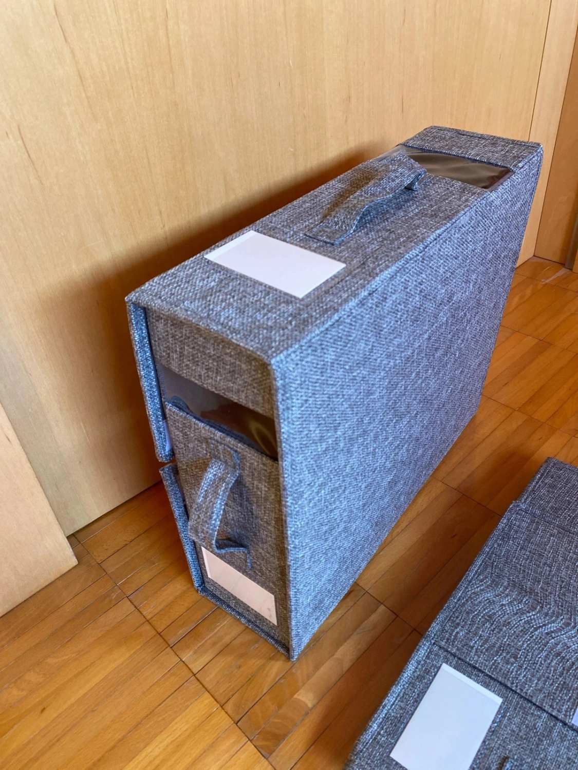 Set 4 scatole porta biancheria pieghevoli sottoletto