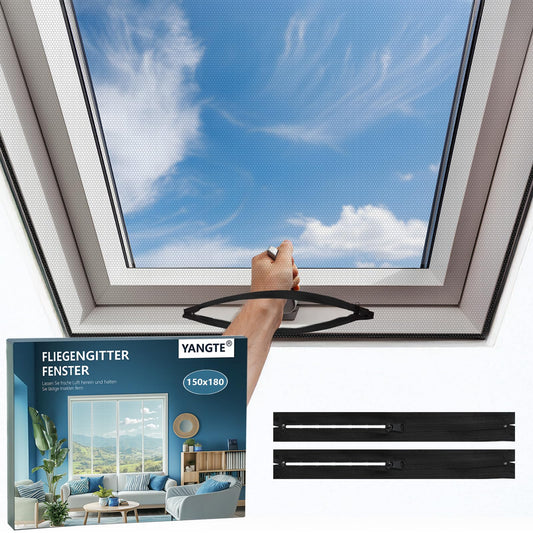 Zanzariera finestra senza fori set da 2 – 150x180 cm