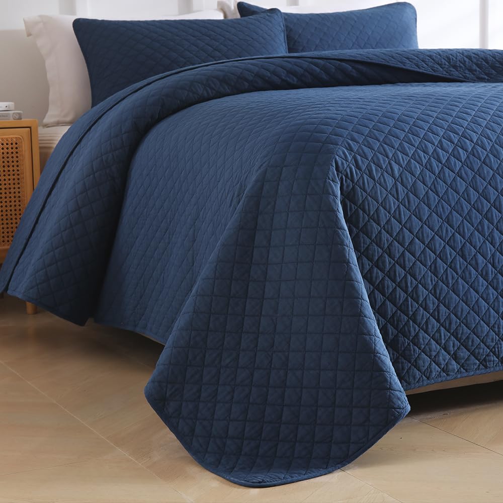Copriletto trapuntato 240x260 cm con 2 federe – Grigio