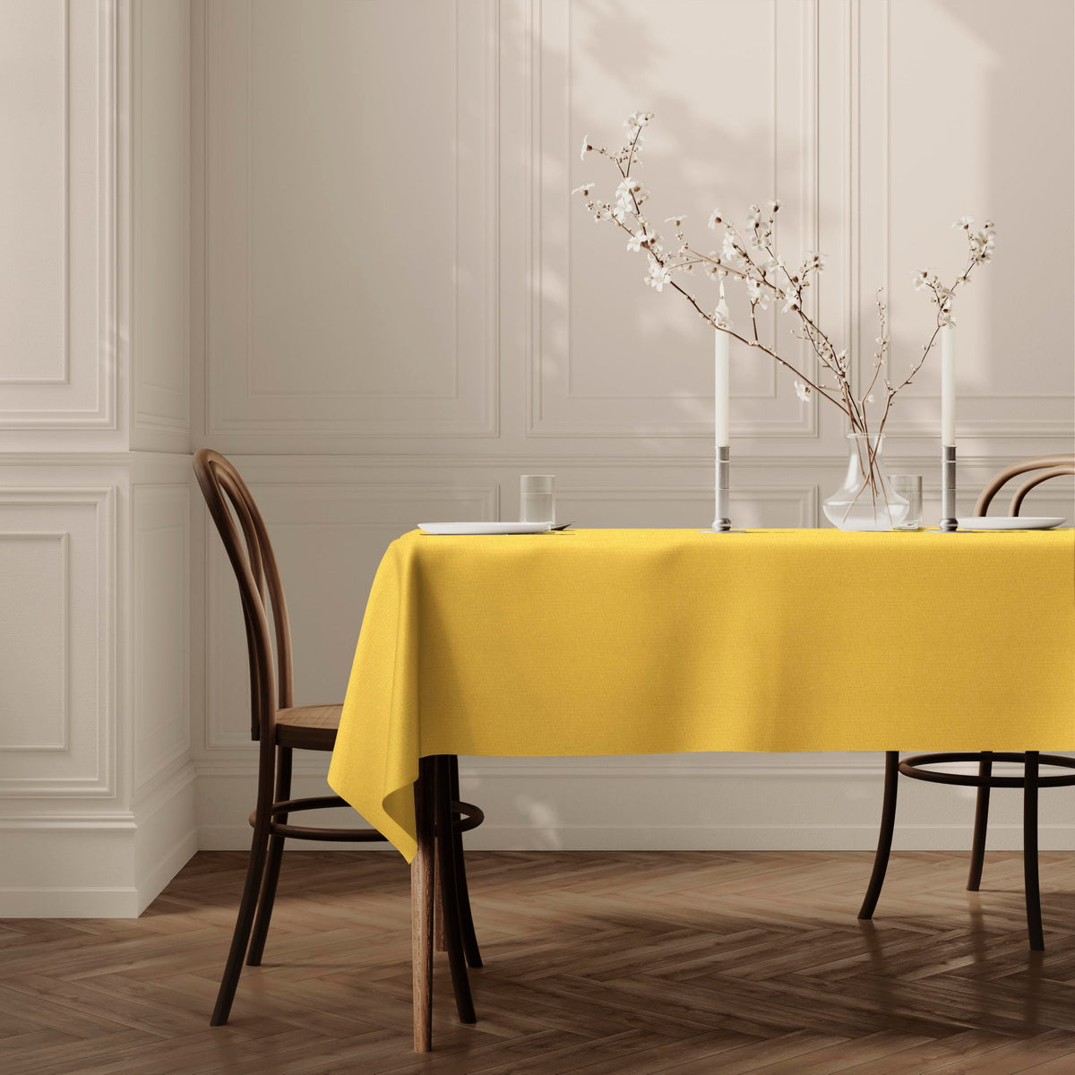 Tovaglia rettangolare in poliestere – Giallo 140x200 cm